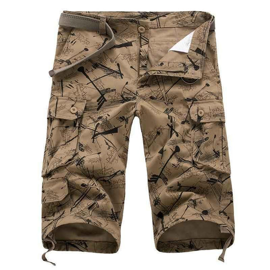 Khaki Stylish 3Sixty5 Coastline Casuals Shorts for men, casual fit, shown on model with relaxed style.