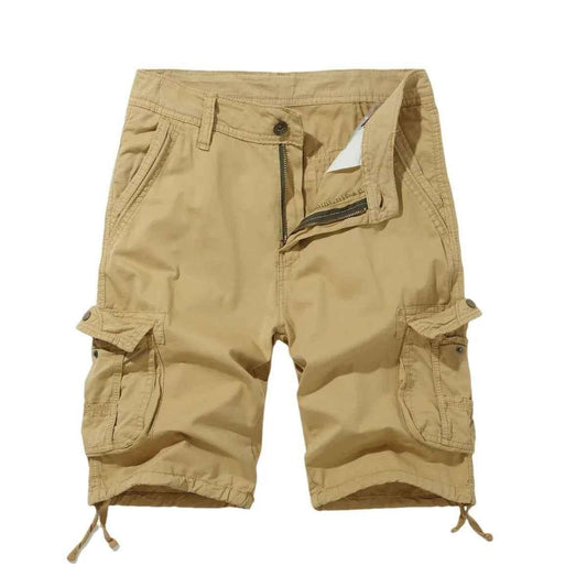 Stylish 3Sixty5 khaki plus size cargo shorts with multiple pockets, casual fit, and comfortable design for all-day wear.