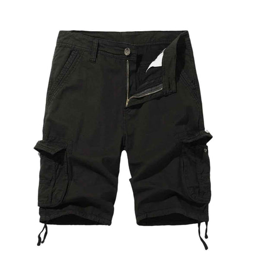 Khaki all-day plus size cargo shorts by Stylish 3Sixty5, featuring multiple pockets and a comfortable fit.