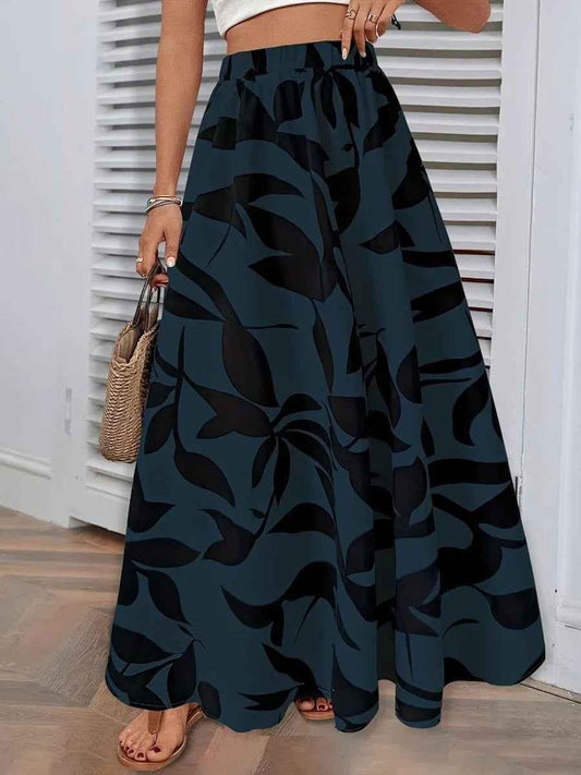 Navy blue women's glam fashion skirt by Stylish 3Sixty5, stylish everyday skirt with a flattering fit and elegant design.