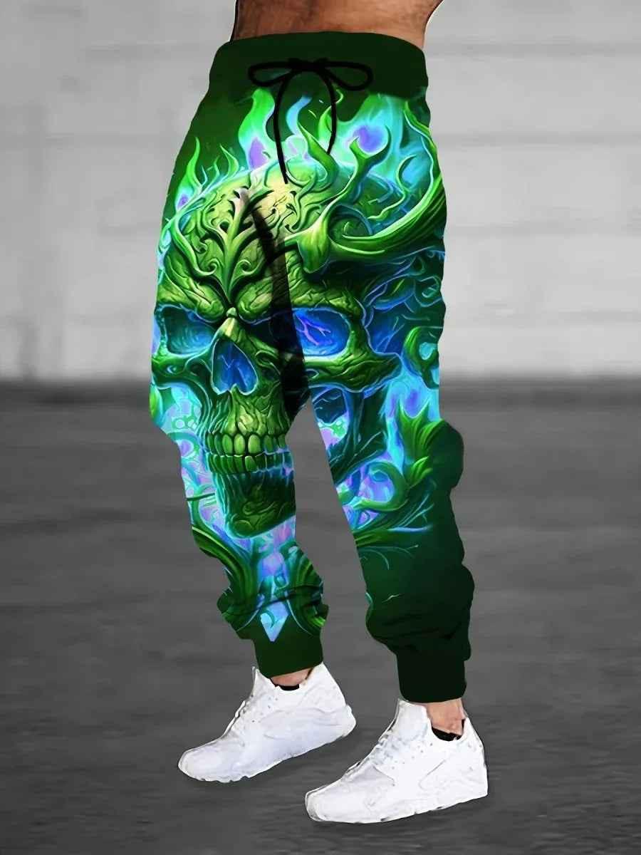 Men's printed sweatpants by Stylish 3Sixty5 with bold all-over print, tapered fit, and comfortable design.