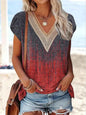 Blue lace summer top for women by Stylish 3Sixty5, featuring a lightweight, fresh design with short sleeves.