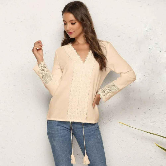 Women's apricot Opaline Flow chiffon top by Stylish 3Sixty5, featuring lightweight, flowing fabric with elegant drape.
