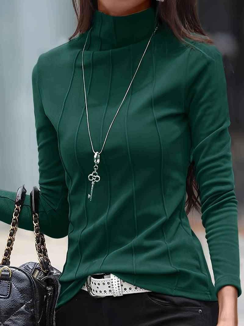 Black women's Slim Tee from Stylish 3Sixty5, a polished, fitted top with a sleek, modern design.