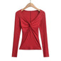 Black Twisted Allure French crop top by Stylish 3Sixty5, featuring a stylish twisted design and fitted silhouette.
