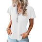 Women's black waffle texture T-shirt by Stylish 3Sixty5, soft and stylish tops for a casual look.