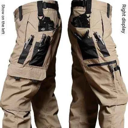Men's Waterproof Tactical Trousers - Outdoor Cargo Pants with Fleece Lining | Plus Size Available