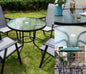80CM Quality Tempered Glass Round Garden Table dealonline.co.nz