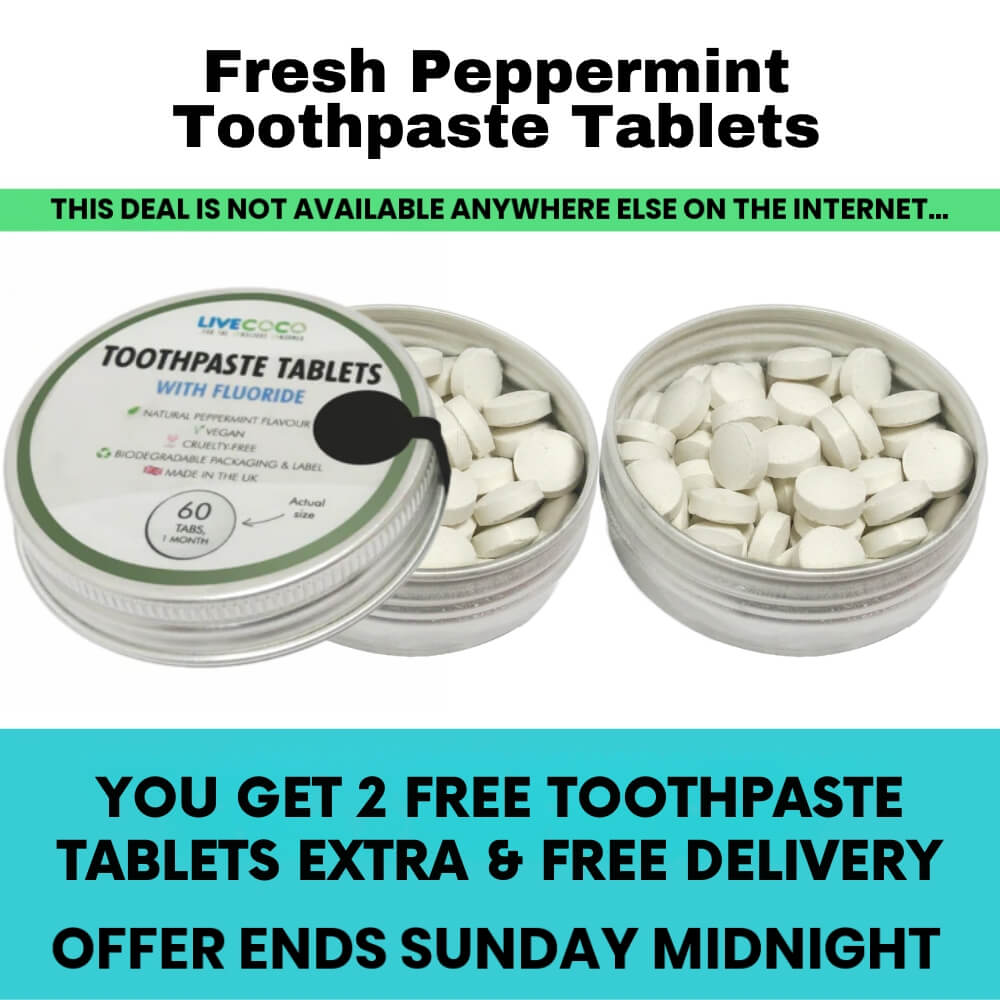 Recyclable Brush Heads-12 Heads + 120 Free Peppermint Toothpaste Tablets-2