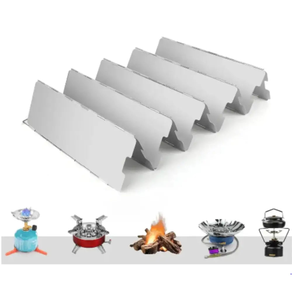 Tall Aluminium Stove Windscreen – Foldable Gas Burner Shield Habicare