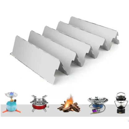 Tall Aluminium Stove Windscreen – Foldable Gas Burner Shield Habicare