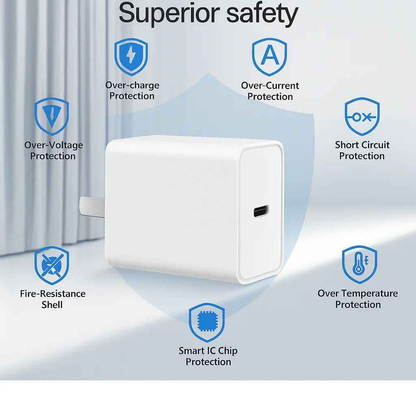 Techplus 65W USB-C fast charger with PD, includes cable options, compact power adapter for fast device charging.