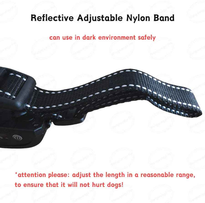 Black TechPlus dog anti-barking collar with beeping function and rechargeable battery for training and behavior control.