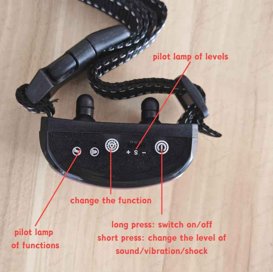 Black TechPlus dog anti-barking collar with beeping feature and rechargeable battery for effective training and behavior control.