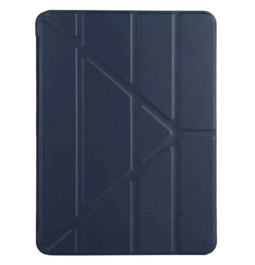 Black TechPlus ultra slim smart case for iPad Air 4, 10.9-inch, with trifold design and lightweight cover for protection and style.