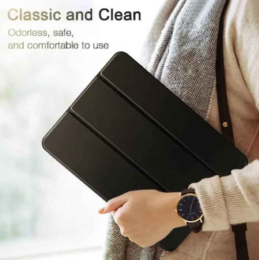 TechPlus black iPad Air 4 case for 10.9-inch tablet, showing protective cover with precise cutouts for buttons and ports.