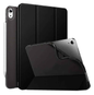 Black TechPlus iPad Air 4 case for 10.9-inch tablet, with protective cover and precise cutouts for buttons and ports.