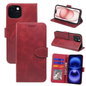 Black TechPlus iPhone 15 Pro wallet case with slim leather flip cover and built-in card holder, designed for secure protection.