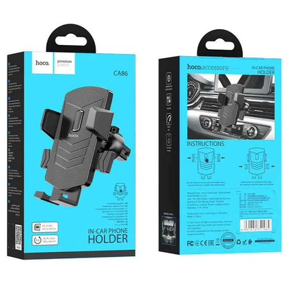 Techplus CA86 car air vent phone holder with strong grip mount, universal design for secure smartphone placement in vehicle air vents.