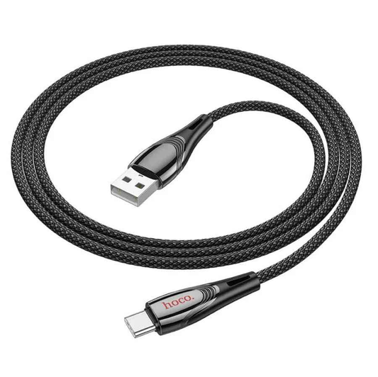 Techplus HOCO U133 USB-C fast charging cable, 1.2m braided design, supports 3A charging, ideal for fast device power transfer