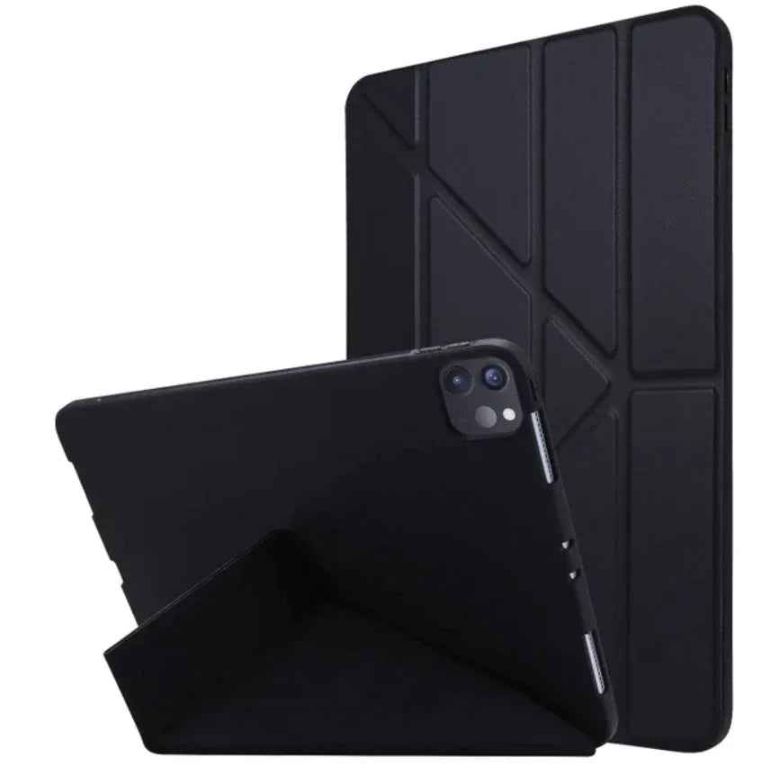 Techplus iPad Pro 11 2nd Gen 2020 smart case with ultra-slim trifold design, protective cover for tablet security and style.