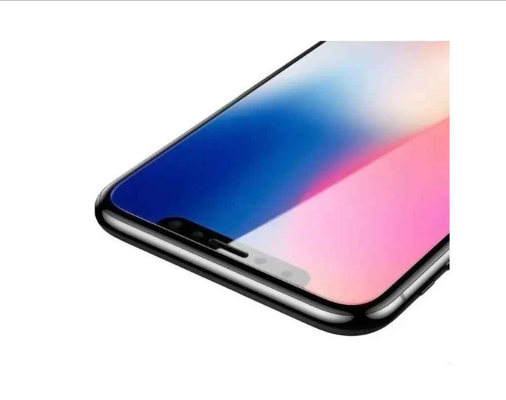 Clear TechPlus glass screen protector on an iPhone 11 Pro, providing full coverage and scratch resistance for the device.