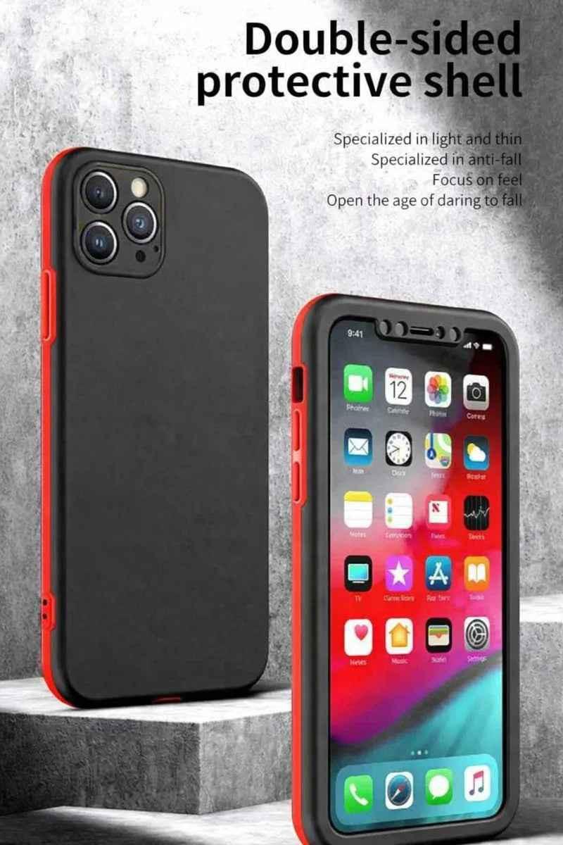 Techplus iPhone 11 Pro Max 360-degree case with a 3-piece full body protection cover showing a sleek, protective phone case.