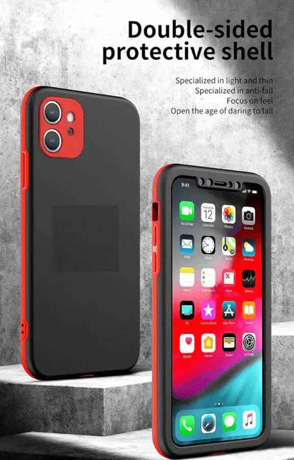 Techplus iPhone 12 Mini 360-degree case with 3-piece full body protection cover, showing the sleek design and secure fit.