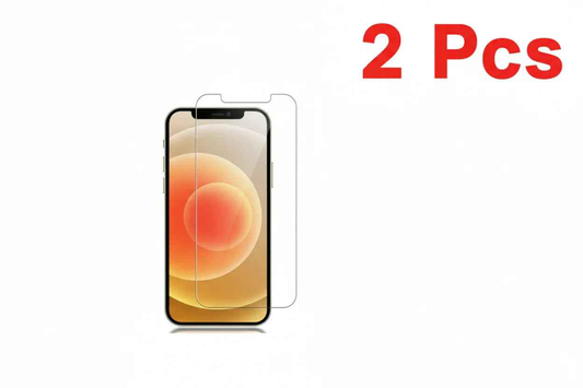 Techplus iPhone 12 Pro glass screen protector 2-pack showing clear, tempered glass covers for front screen protection.