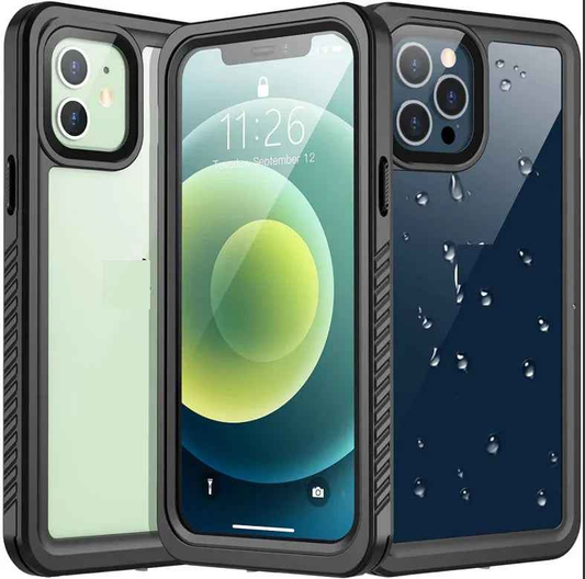 Techplus iPhone 13 Mini waterproof case in red, full protective cover with durable design and vibrant color.