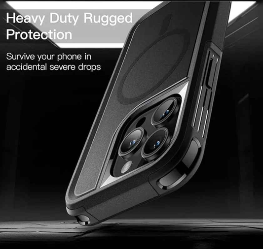 Techplus iPhone 13 Pro MagSafe case with rugged, shockproof, heavy-duty design for durable protection.