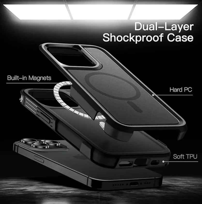 TechPlus iPhone 13 Pro MagSafe case, rugged shockproof heavy-duty cover, designed for durable protection and secure MagSafe attachment.