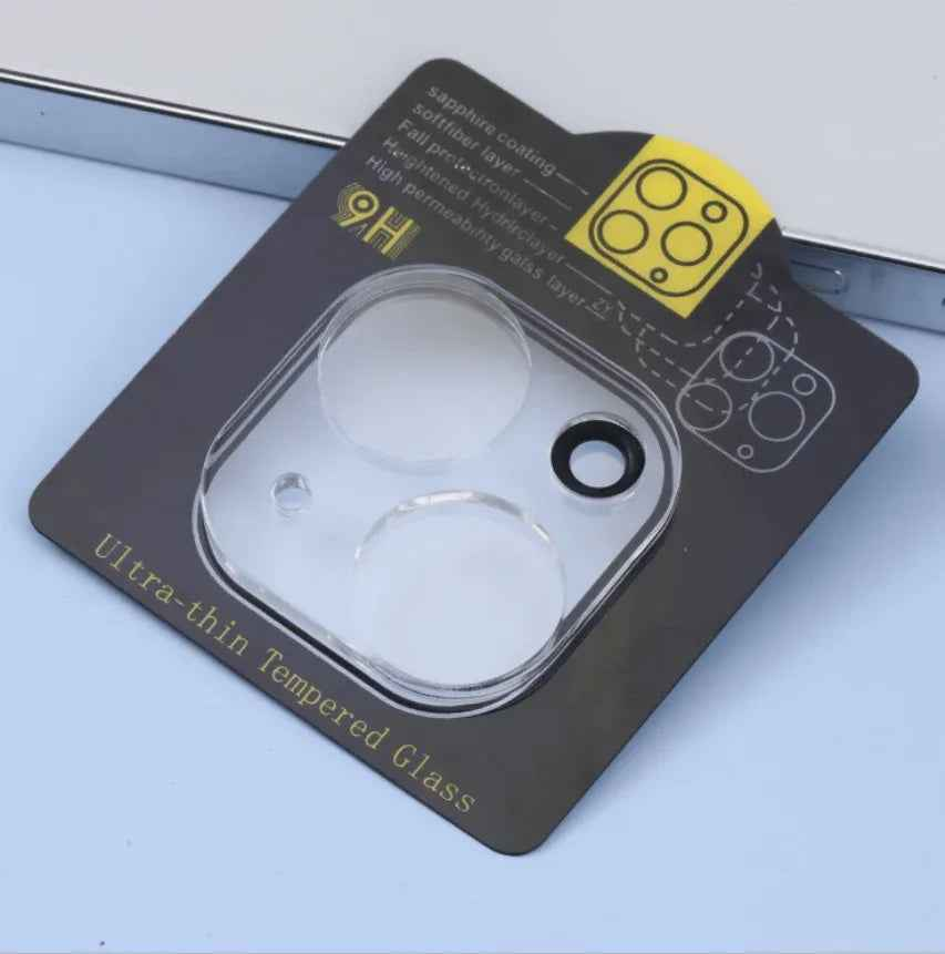 Techplus iPhone 14 Plus rear back camera glass replacement lens cover showing the new transparent camera lens cover for the iPhone 14 Plus.