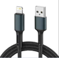 Techplus iPhone 1M fast charging cable with USB to Lightning connector for quick device charging and data transfer.