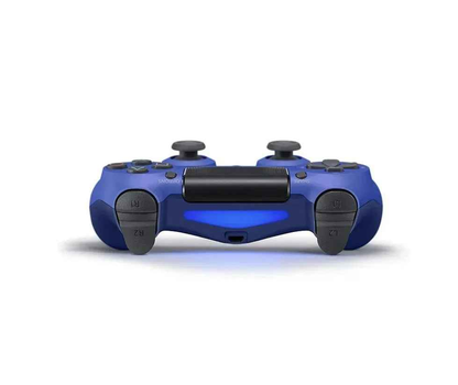 Blue PS4 controller by TechPlus with ergonomic design, dual analog sticks, and button layout for gaming comfort.