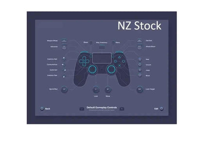 Blue TechPlus PS4 controller with ergonomic design and responsive buttons, ideal for gaming on PlayStation 4 consoles.