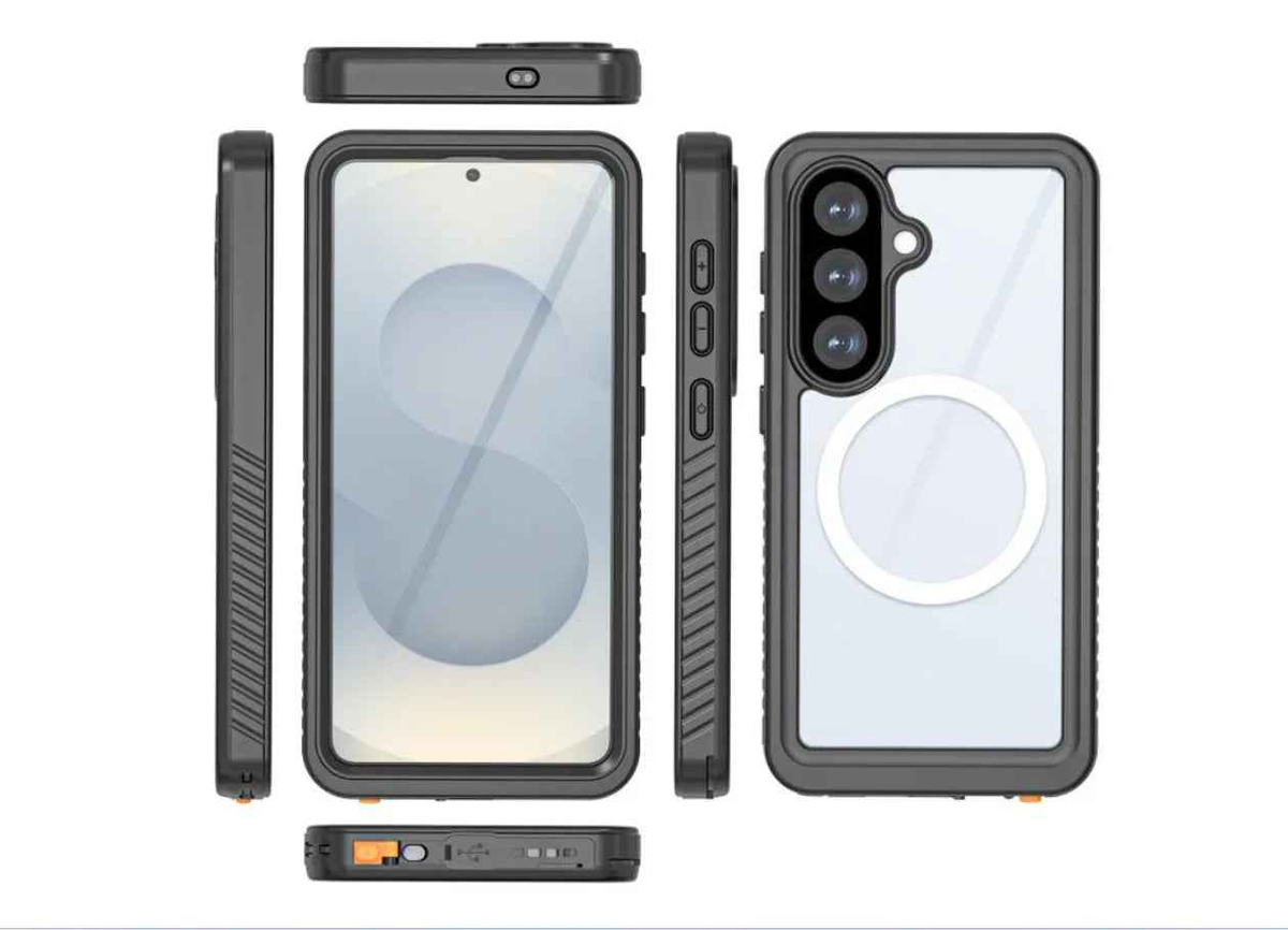 RedPepper waterproof case for Samsung Galaxy S26 by TechPlus, showing the durable, protective design in vibrant red color.