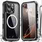 Techplus Redpepper waterproof MagSafe case for iPhone 16 Pro, shockproof cover with durable, protective design.