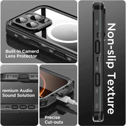 Techplus Redpepper waterproof MagSafe case for iPhone 16 Pro, shockproof cover with durable, protective design.