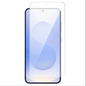 Clear tempered glass screen protector for Samsung Galaxy S20 FE by techplus, showing the transparent, protective film on the phone screen.