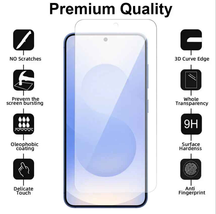 Samsung Galaxy S20 FE clear tempered glass screen protector by TechPlus, showing a transparent, durable screen cover on the device.