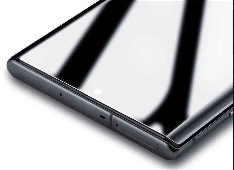 TechPlus tempered glass protector for Samsung Galaxy S20 Ultra with full-screen curved design, offering durable screen protection.