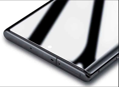 TechPlus tempered glass protector for Samsung Galaxy S20 Ultra with full-screen curved design, offering durable screen protection.