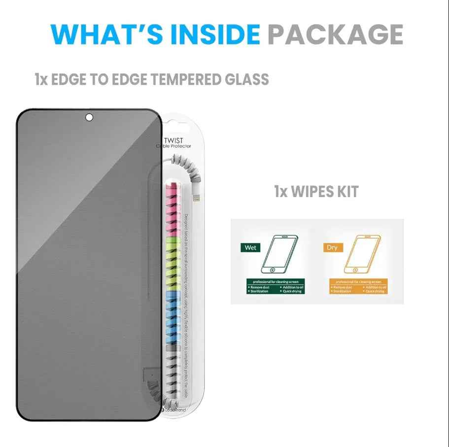 Samsung Galaxy S26 Ultra glass privacy screen protector by techplus, showing the transparent protective layer on the device screen.