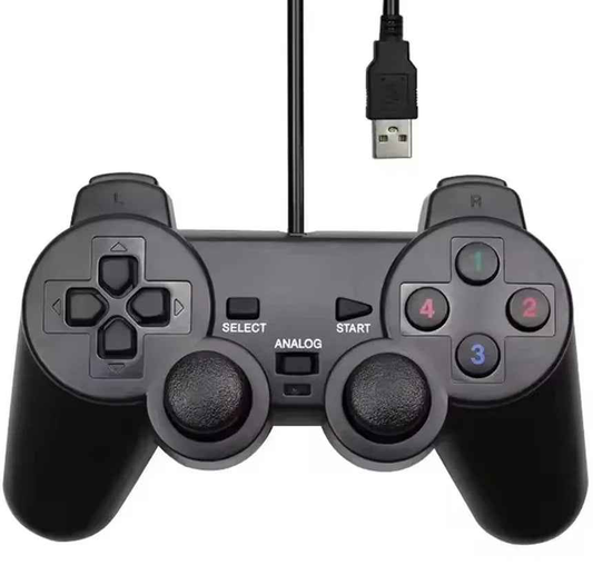 Techplus USB wired gaming controller for PC and laptop with ergonomic design and standard gamepad buttons for Windows gaming.