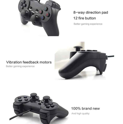 Techplus USB wired gaming controller for PC and laptop, featuring ergonomic design and standard gamepad buttons for Windows gaming.