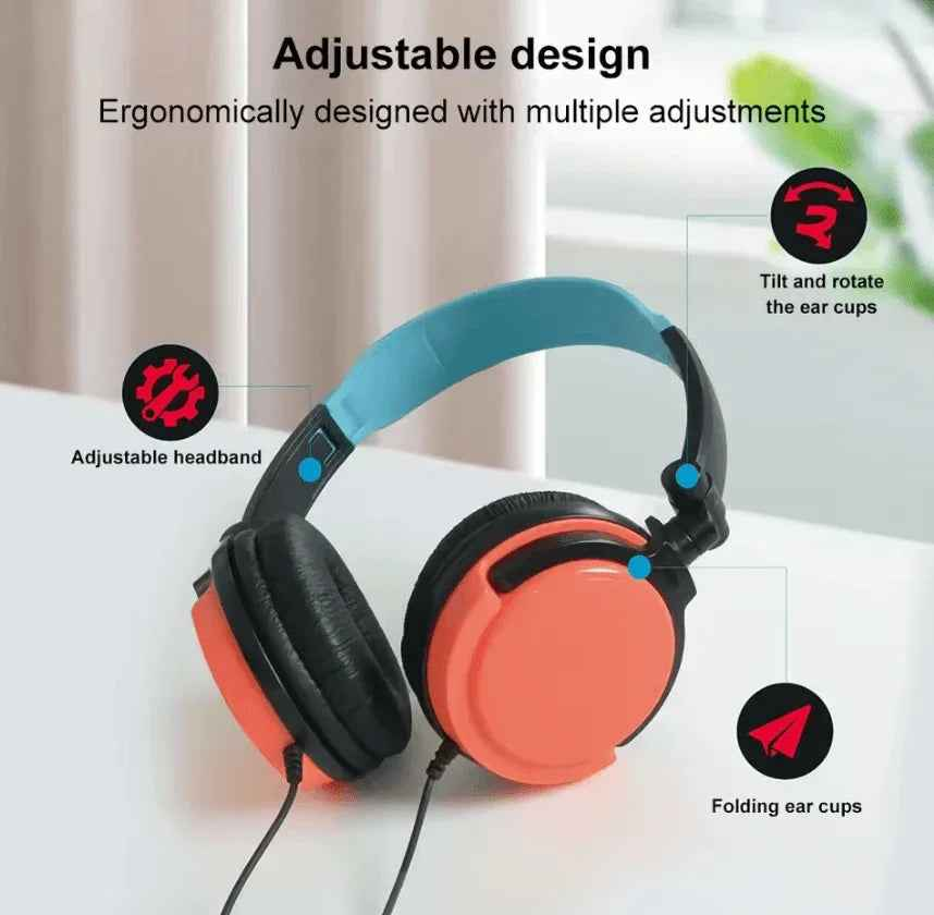 TechPlus wired gaming headset with microphone and volume control, featuring over-ear design and adjustable headband for comfortable gaming.