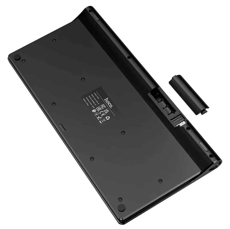 Wireless mini keyboard from TechPlus with USB nano receiver, compact design, and black keys for easy typing.