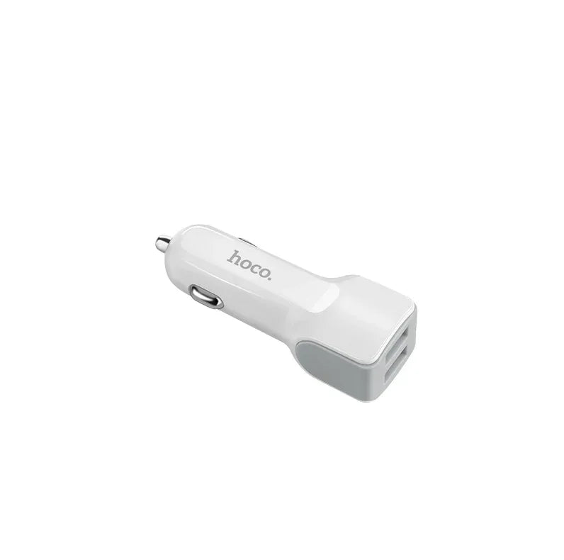 Techplus Z23 dual USB car charger with 12W fast charging, 2.4A power adapter for in-car device charging.