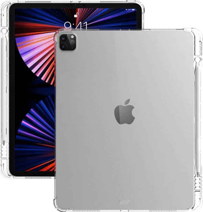 Transparent slim clear case for iPad Pro 11 2nd Gen 2020 by techplus, showcasing the sleek design and protective cover.